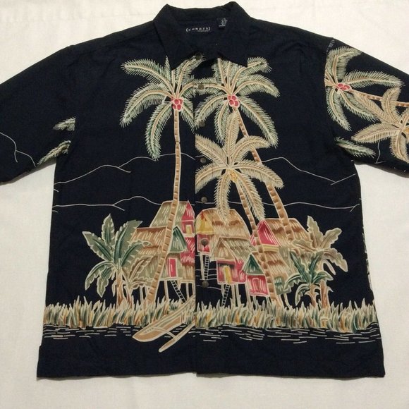 remark Other - REMARK Mens Shirt Size XL Black Hawaiian Button Up